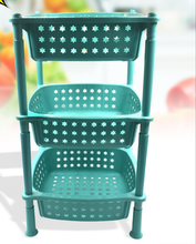 2588 3 Layer Squre Kitchen Trolley Basket