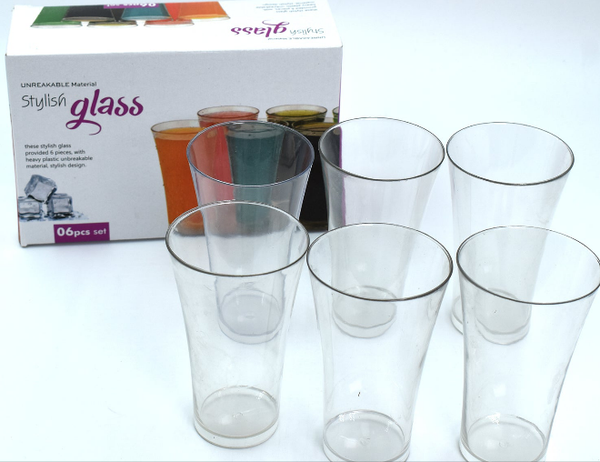 2849 Drinking Glass Juice Glass Water Glass Set Of 6 Transparent Glass