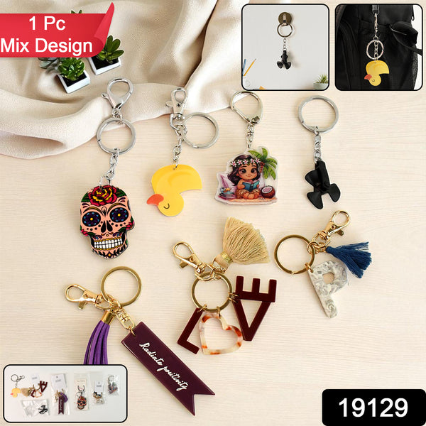 Trendy Designer Assorted Keychains (Mix Design  1 Pc)