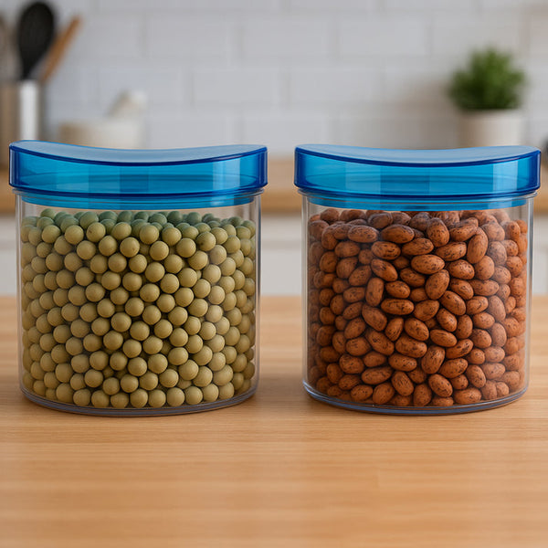5551 Air Tight  Unbreakable Kitchen Jar Set Food Storage Containers For Dry Fruits Spices Snacks Pulses